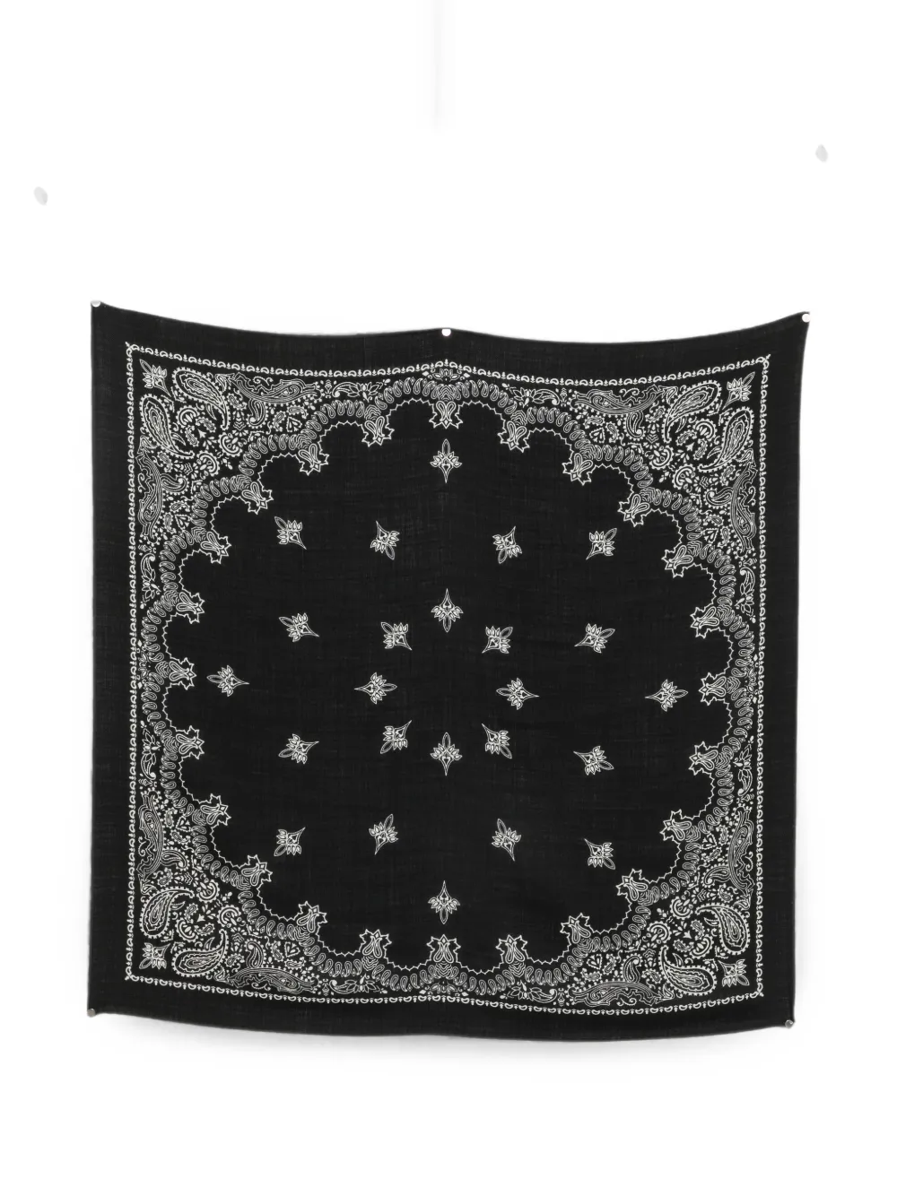 Destin paisley-print wool scarf - Schwarz