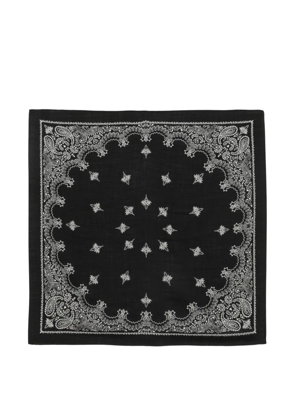 Destin paisley-print wool scarf - Nero