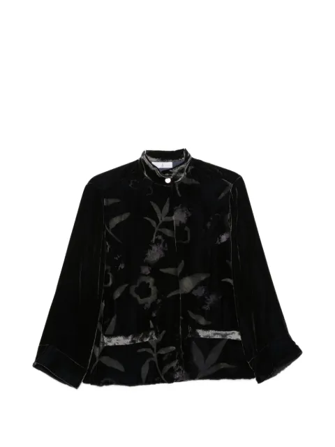 WHYCI MILANO floral-pattern velvet jacket
