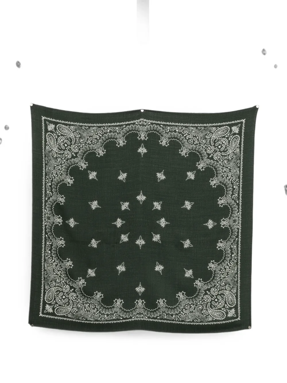 Destin paisley-print wool scarf - Grün