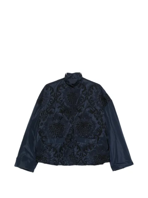 WHYCI MILANO damask-embroidered high-neck jacket