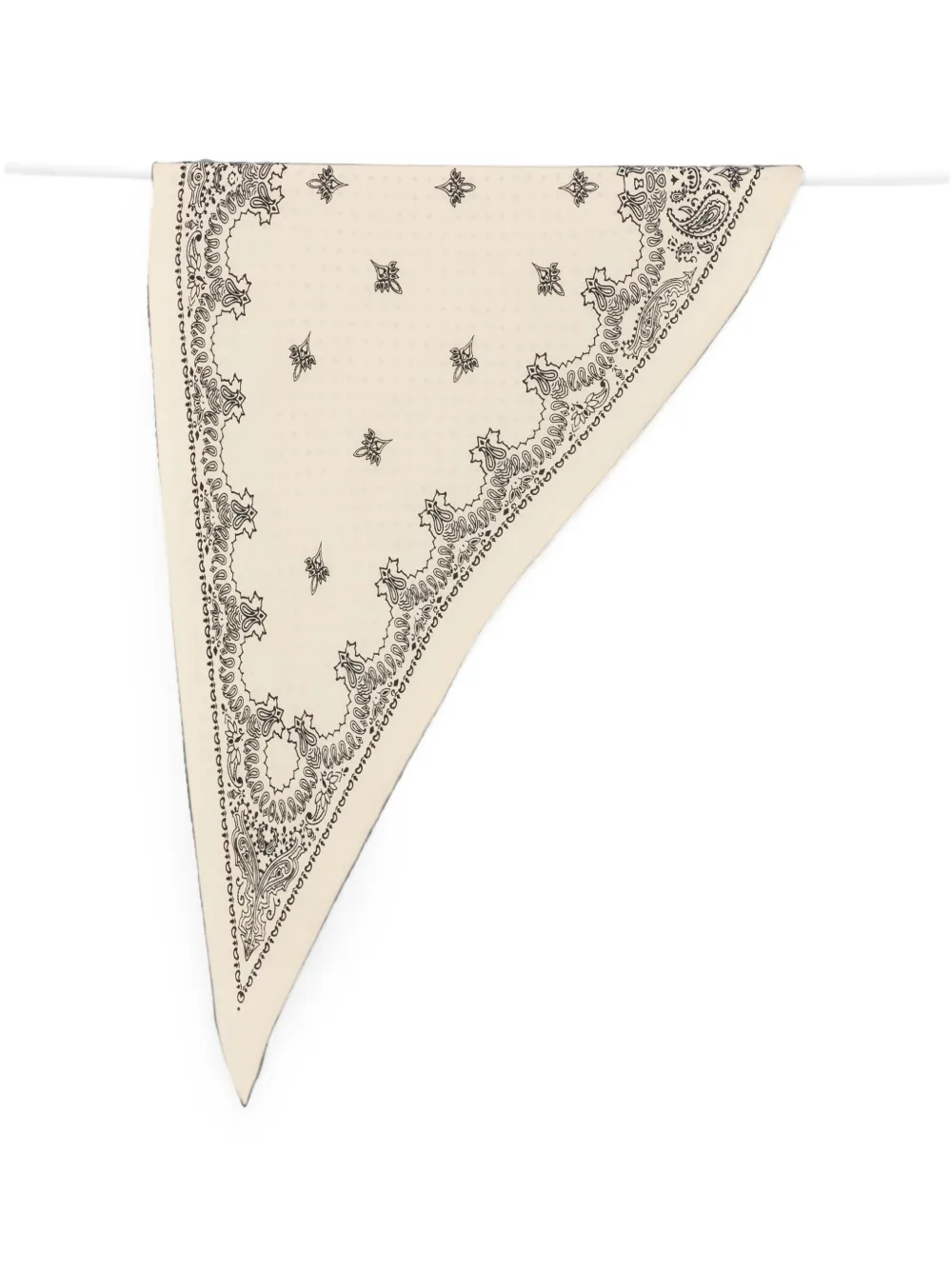 Destin paisley-print wool scarf - Nude