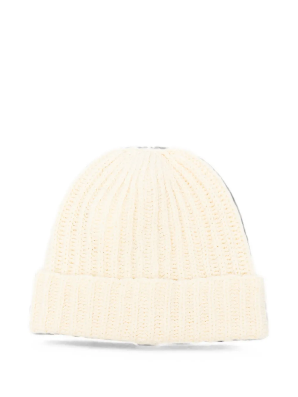 Sebago Ribbed-knit Beanie Hat In Neutral