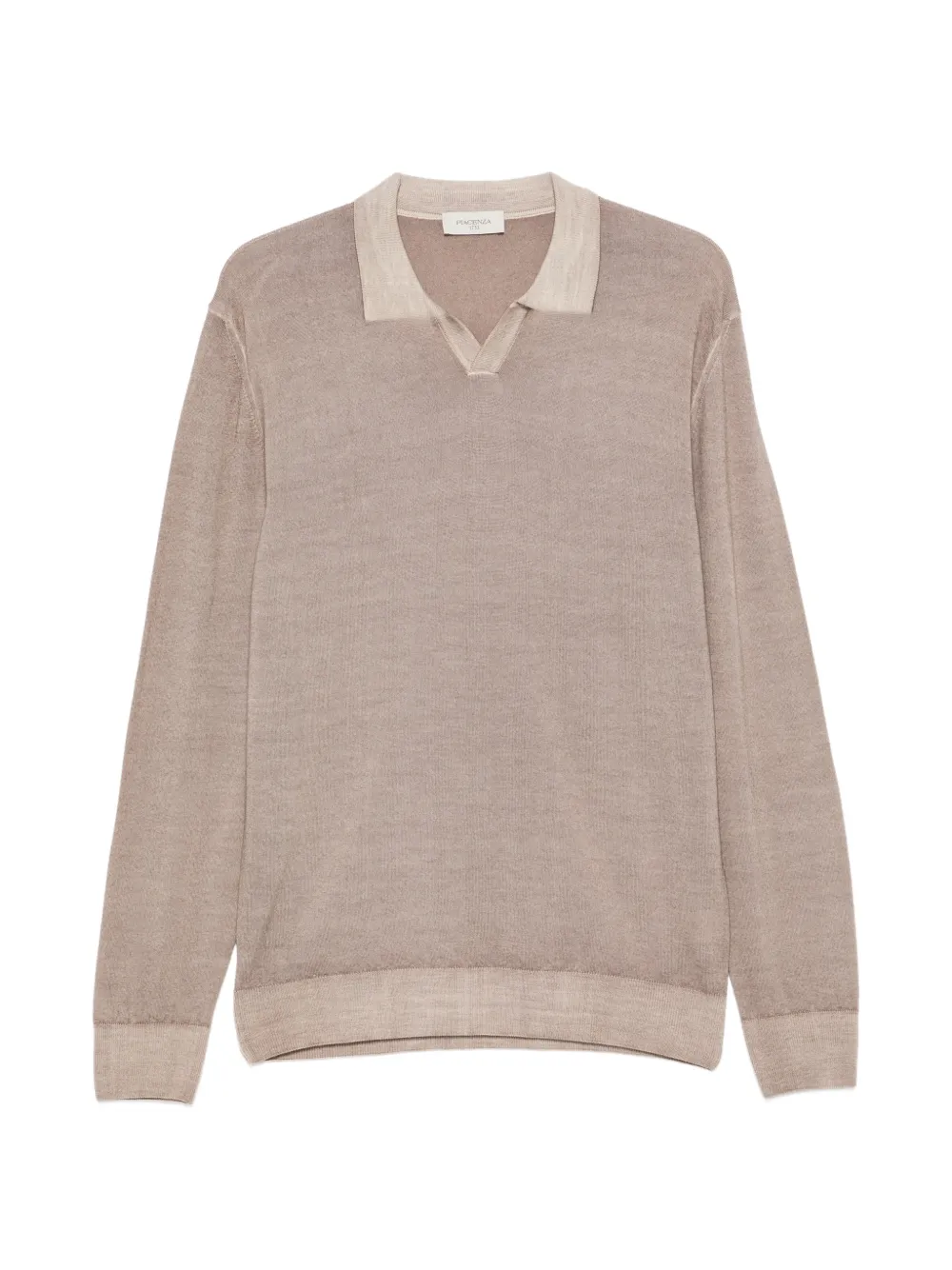 Piacenza Cashmere polo-collar sweater - Nude