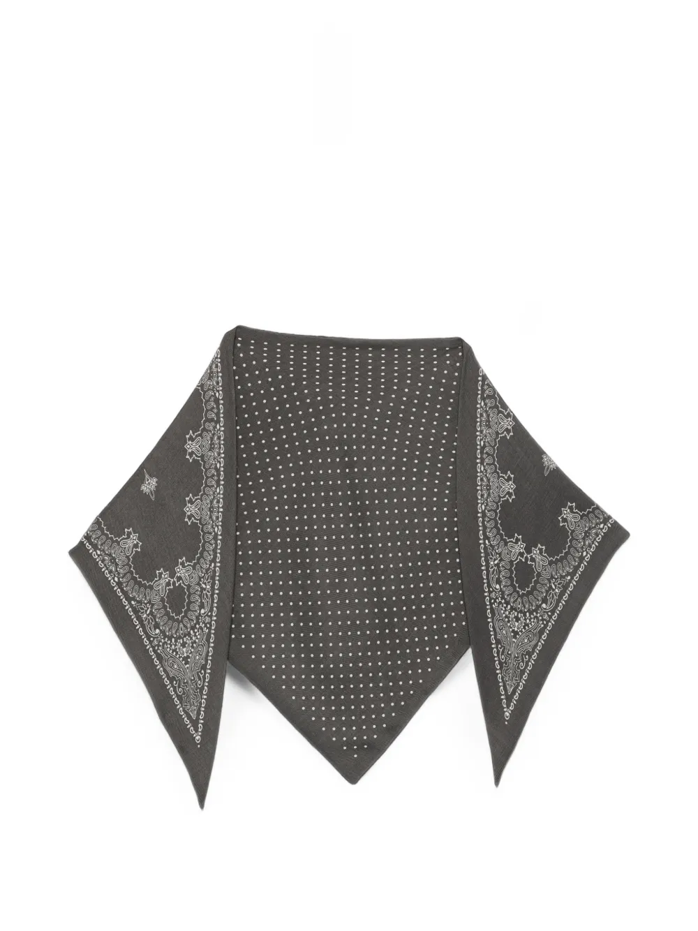 Destin polka-dot paisley-print scarf - Blu