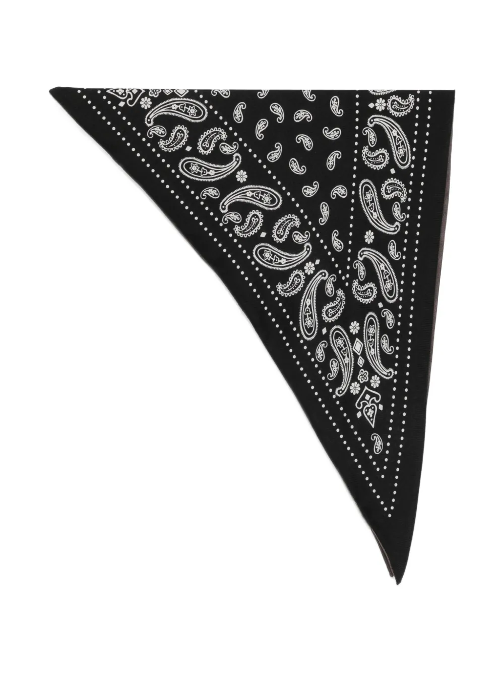 Destin paisley-print triangular scarf - Nero