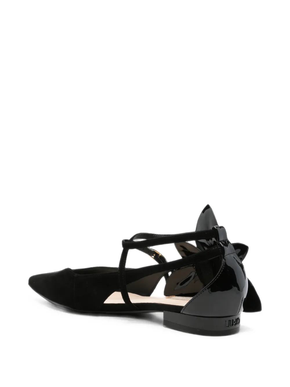LIU JO floral-embellished pointed-toe sandals Zwart