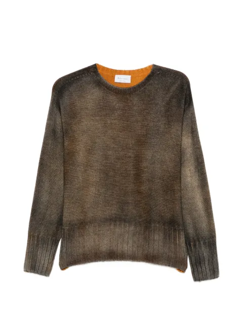 AROVESCIO gradient-effect ribbed-trim sweater