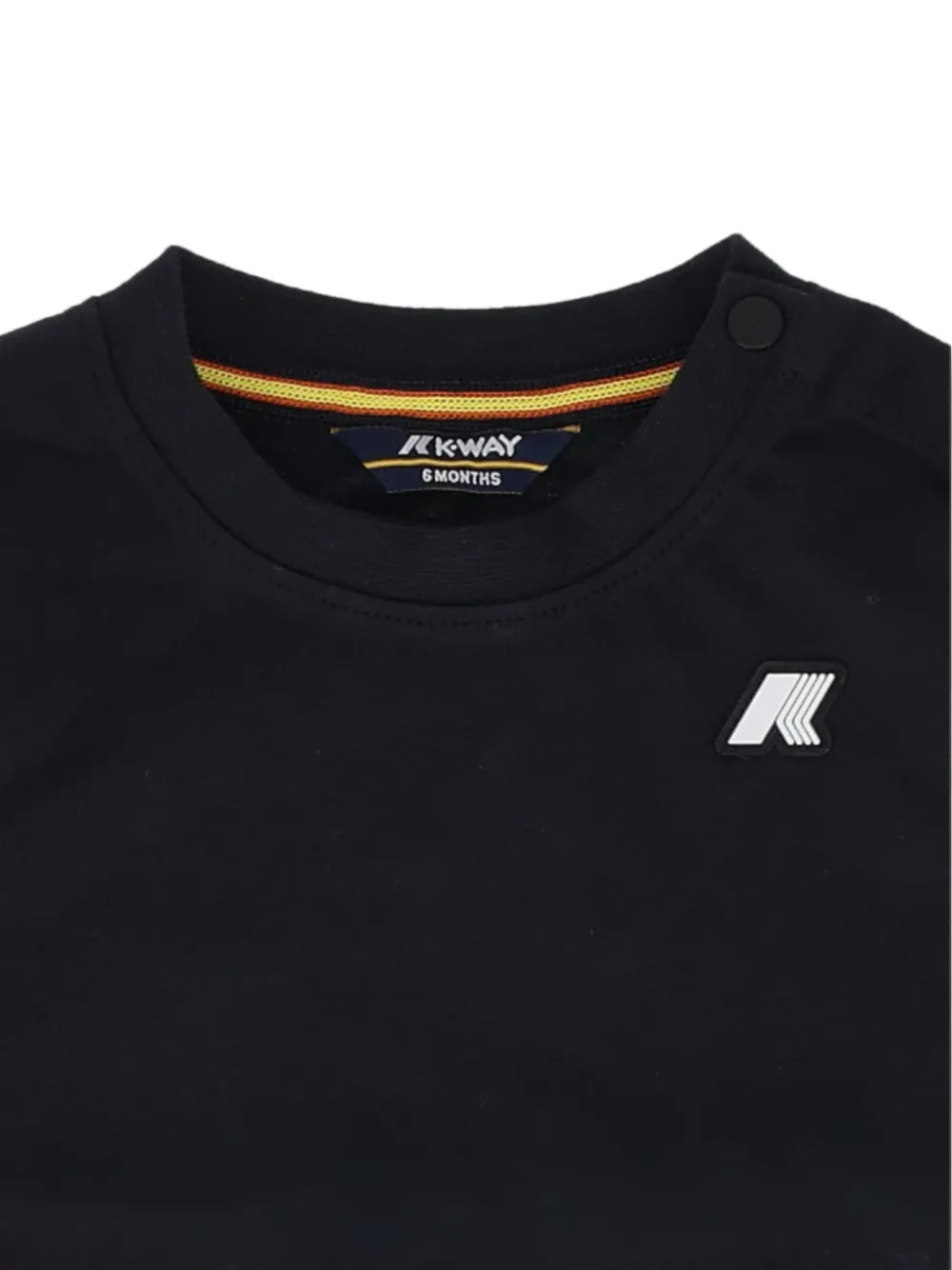 K Way Kids E. Elmette T-shirt met lange mouwen en logopatch Zwart