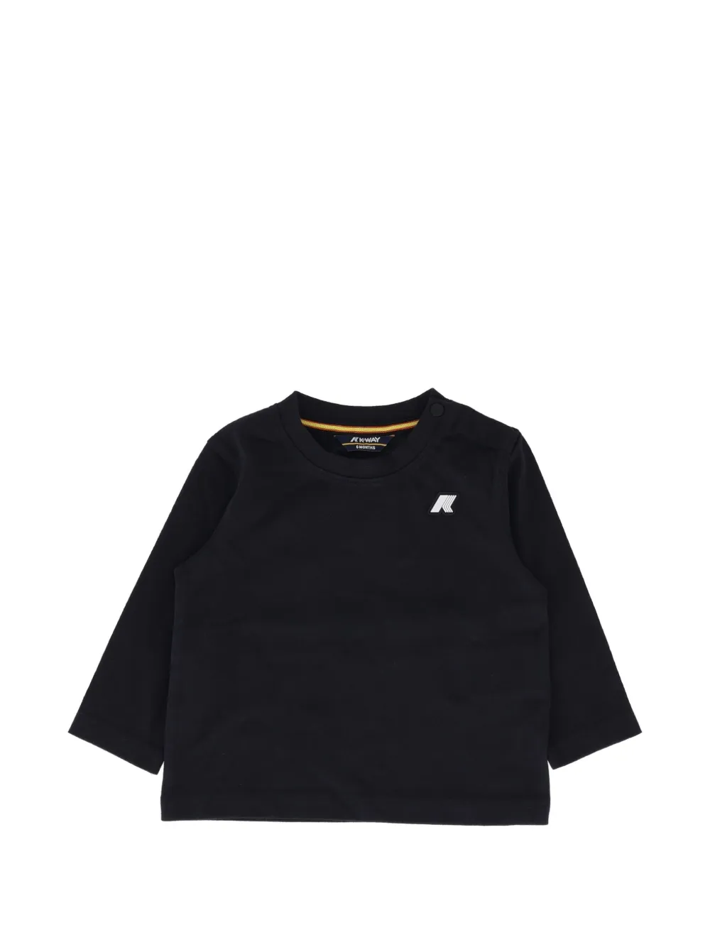 K Way Kids E. Elmette logo-patch long-sleeve T-shirt - Nero