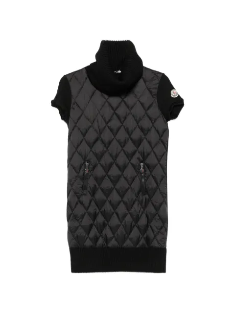 Moncler Vintage 2000s diamond-quilted short-sleeve dress