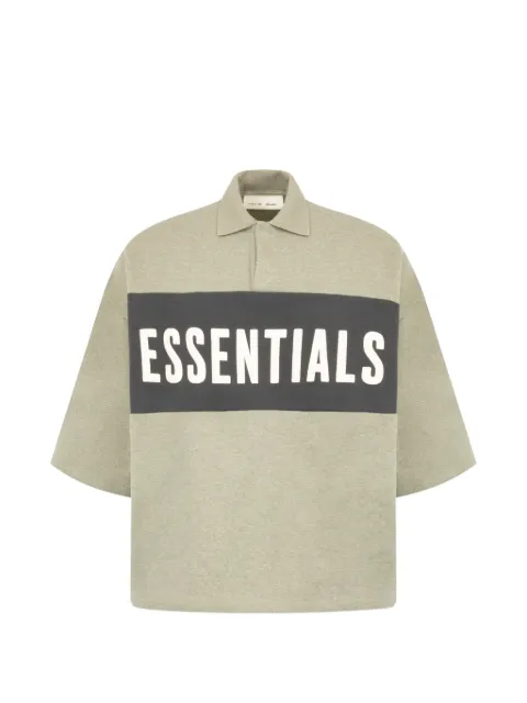 FEAR OF GOD ESSENTIALS cropped panelled polo shirt
