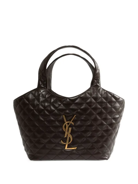 Saint Laurent Icare diamond-quilted leather tote bag