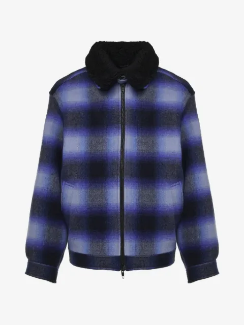 Balenciaga flannel bomber jacket 