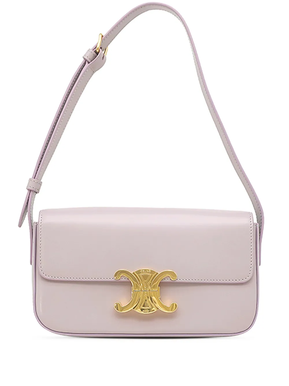 Celine Pre-Owned 2010-2026 Shiny Calfskin Triomphe Claude shoulder bag - Violett