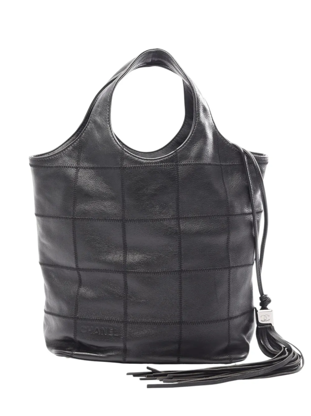 CHANEL Pre-Owned 2003-2004 Chocolate Bar Calfskin Tassel tote bag - Nero