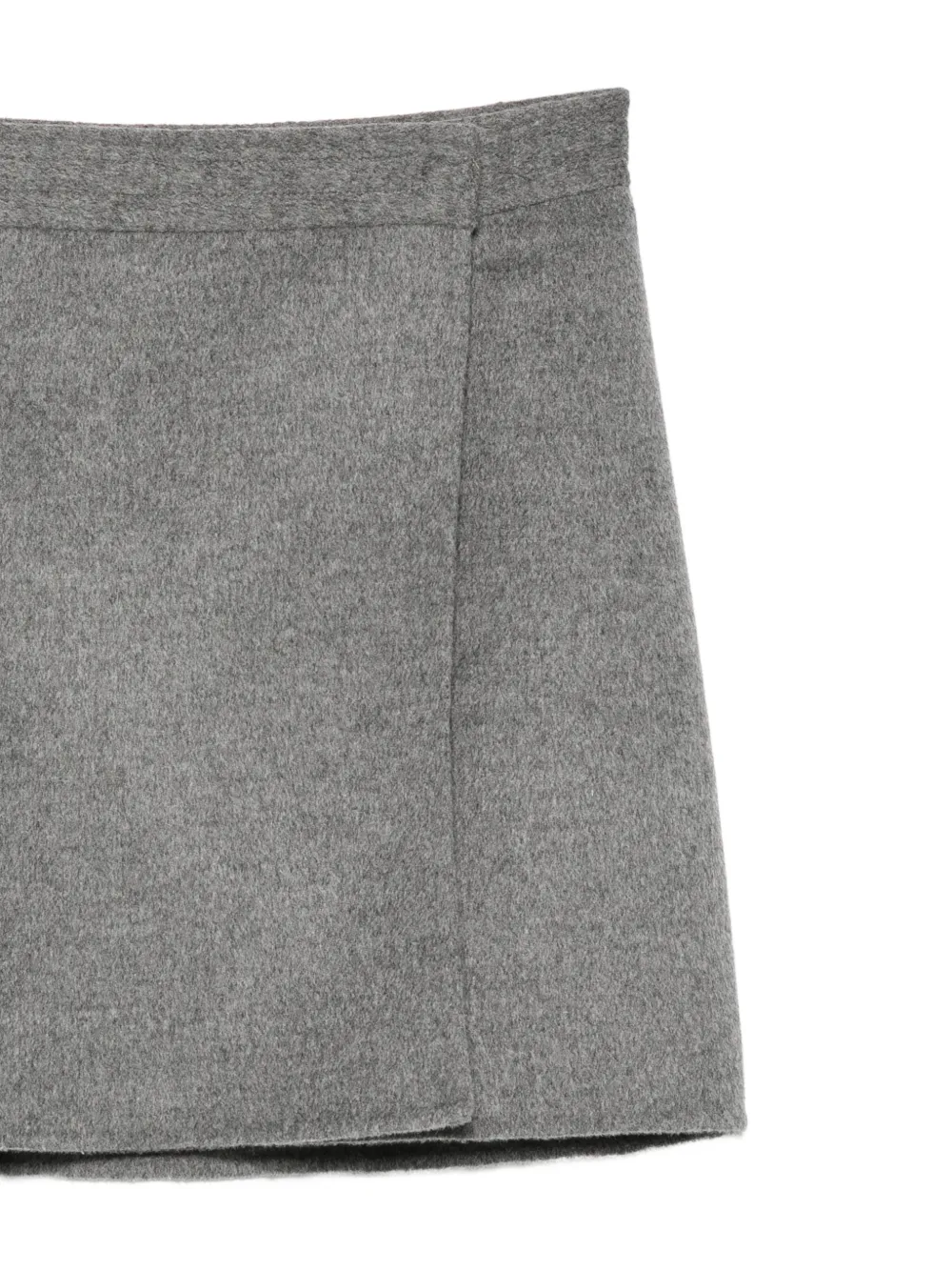 Semicouture Wollen mini-wikkelrok Grijs