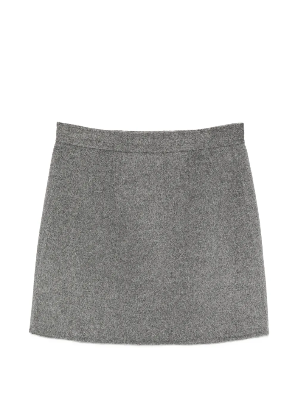 Semicouture Wollen mini-wikkelrok Grijs