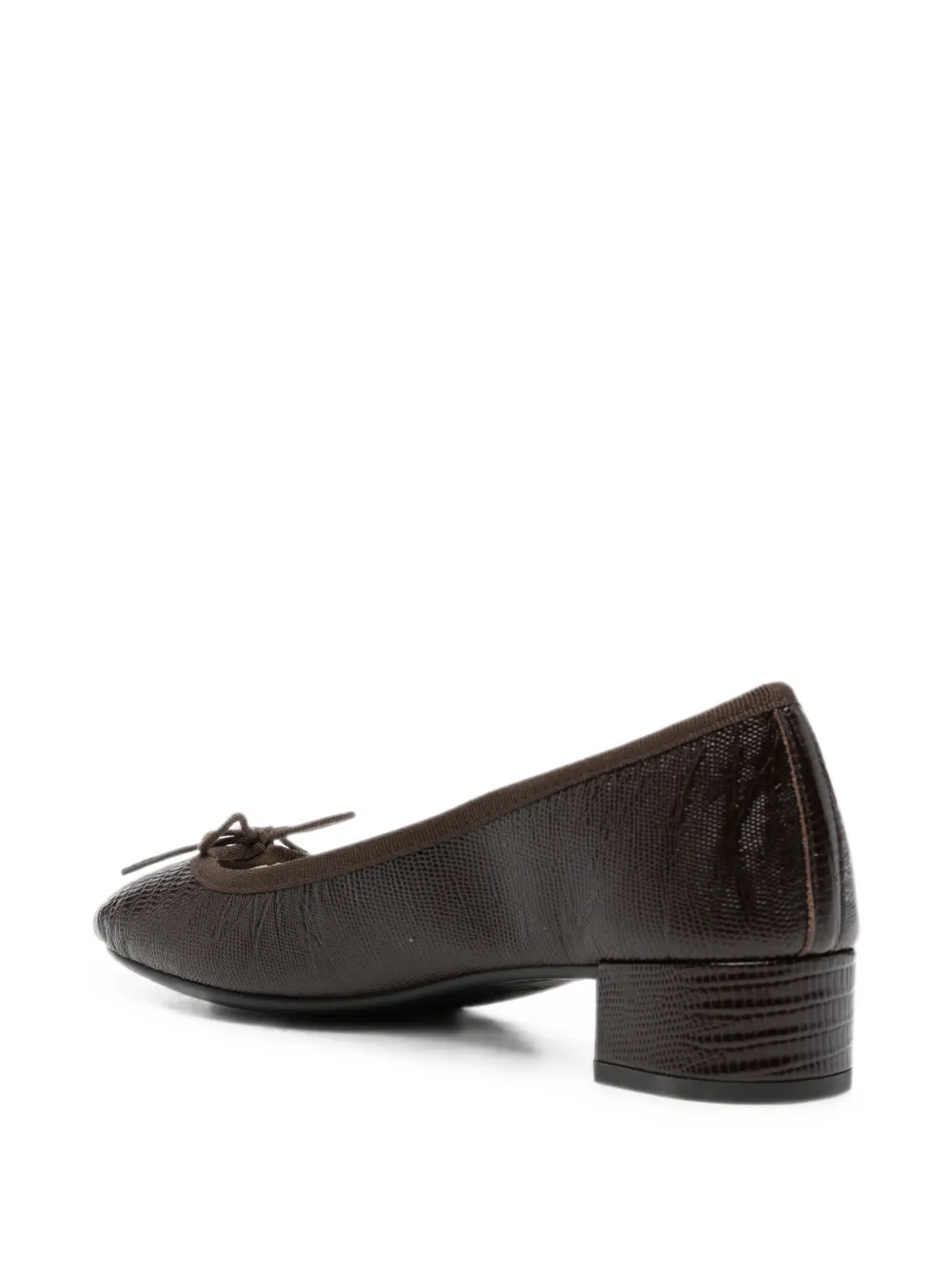 Repetto lizard-effect bow-detail pumps Bruin