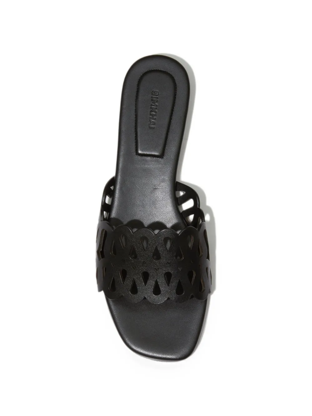 SIMKHAI Mccall laser-cut flat sandals Zwart