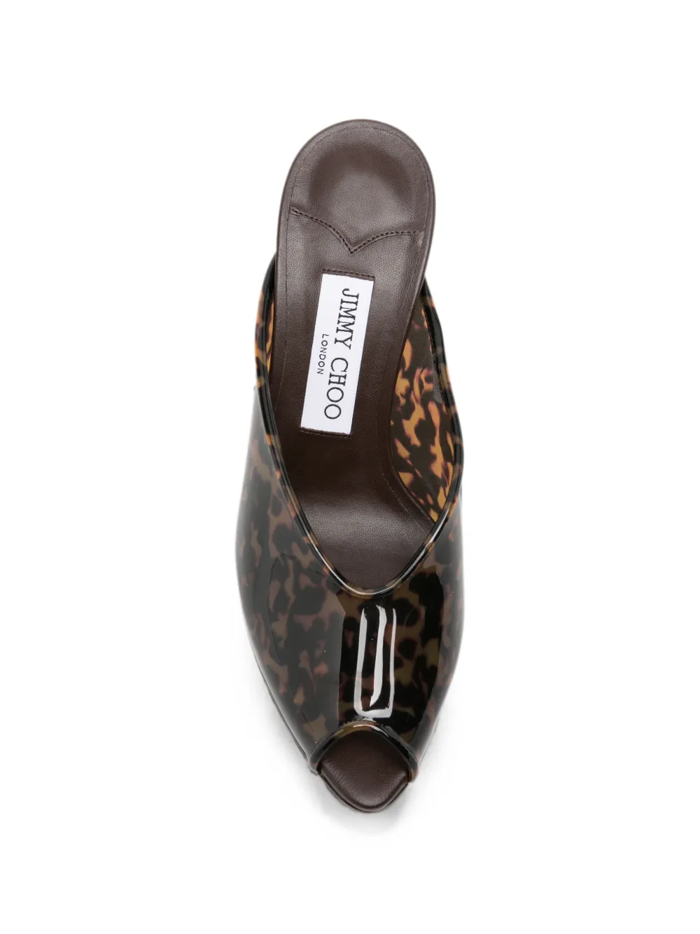 Jimmy Choo Glace tortoiseshell-effect mules Bruin