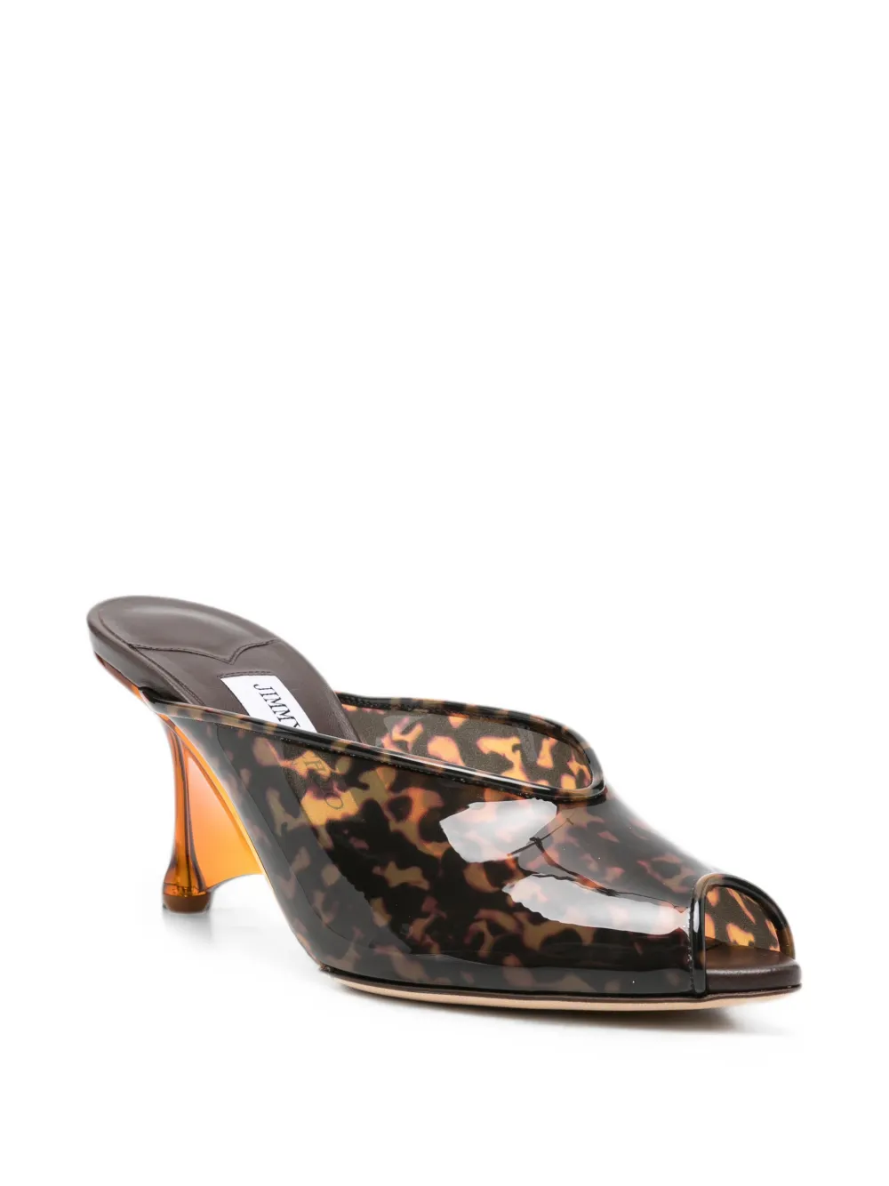 Jimmy Choo Glace tortoiseshell-effect mules Bruin