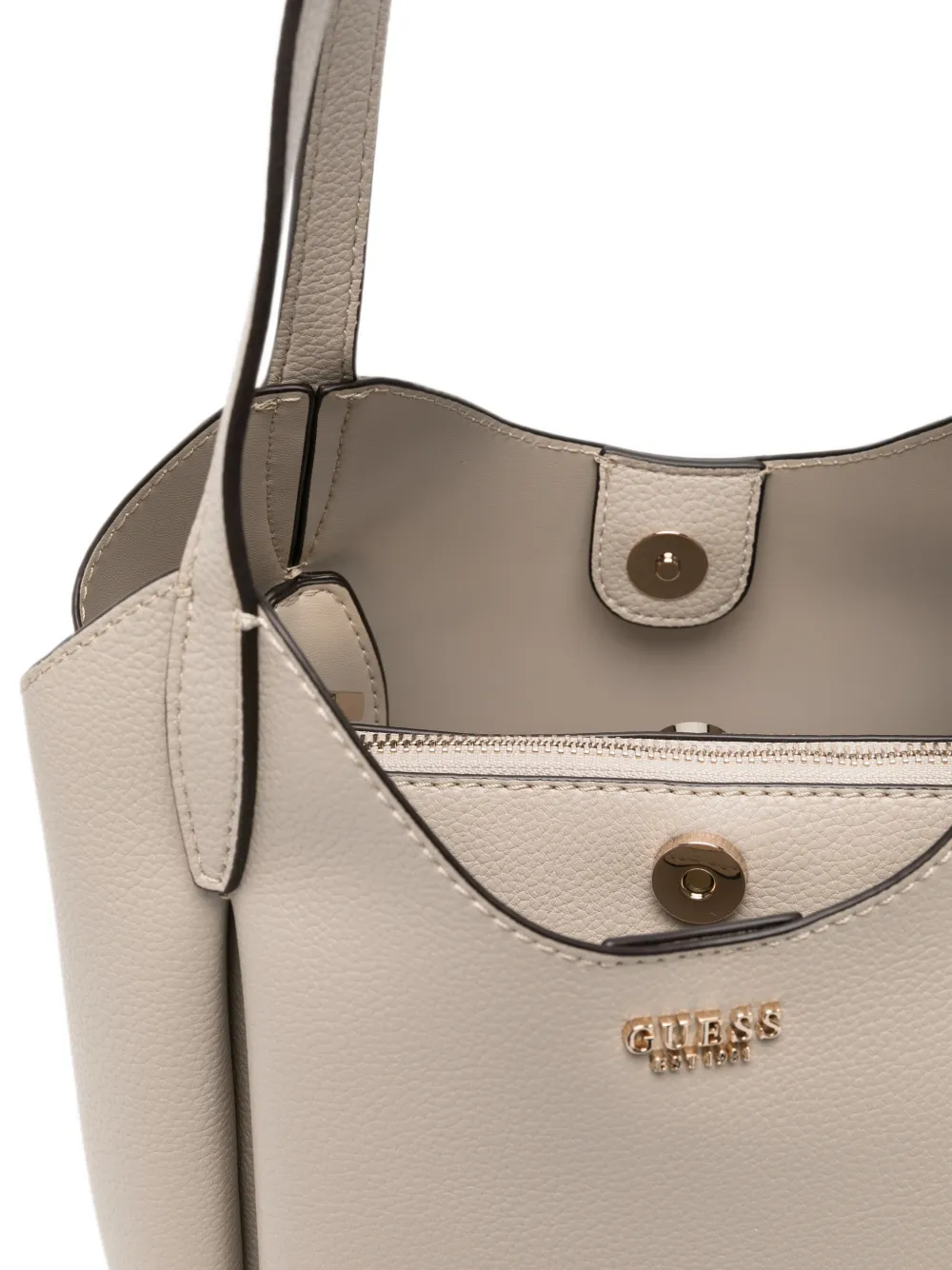 GUESS USA Melody bewerkte schoudertas met logoplakkaat Grijs