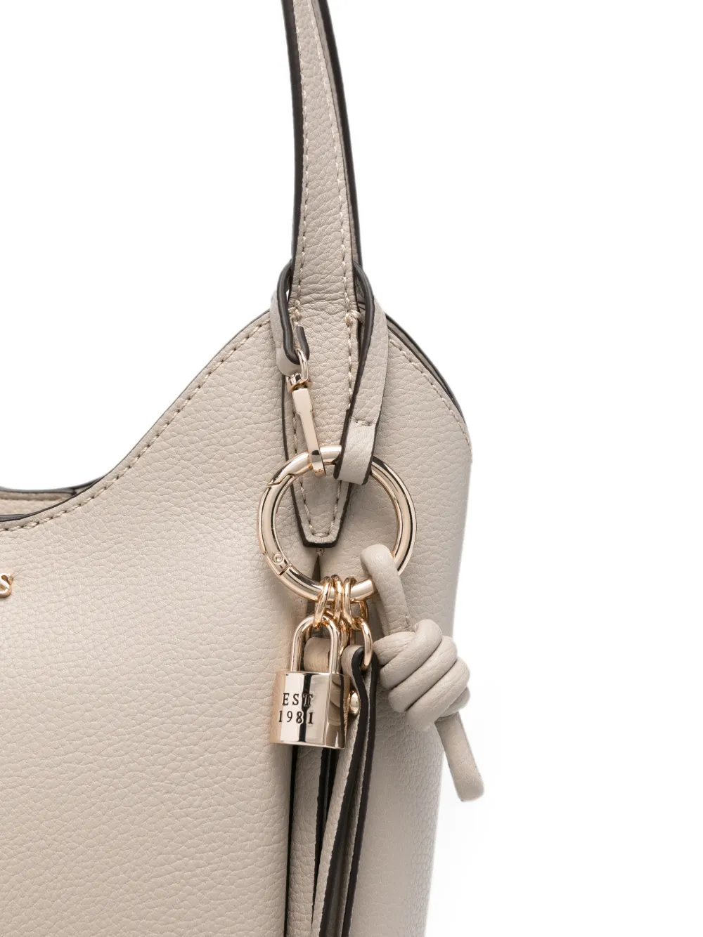 GUESS USA Melody bewerkte schoudertas met logoplakkaat Grijs