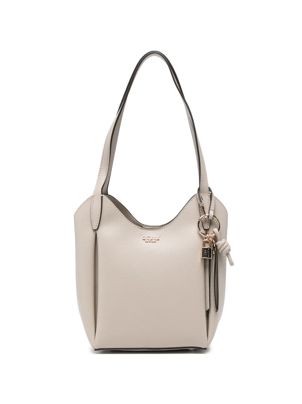 GUESS USA Melody logo-plaque pebbled shoulder bag - Grau