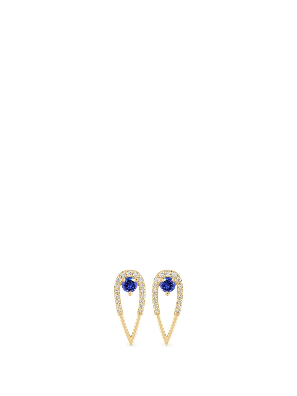 Eden Presley Peacock sapphire and diamond stud earrings