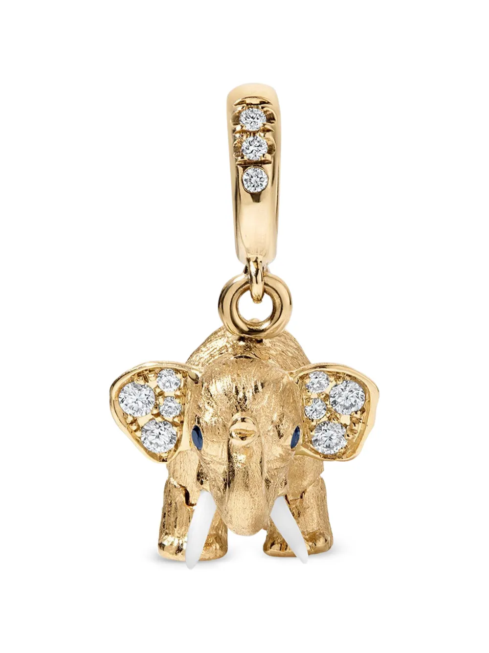 Eden Presley Ellie Elephant Anhänger mit Diamant und Achat - Gold