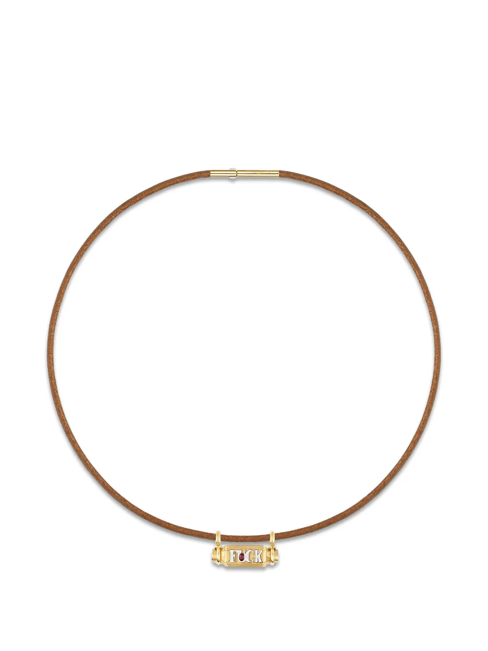 Marie Lichtenberg locket ruby necklace - Gold