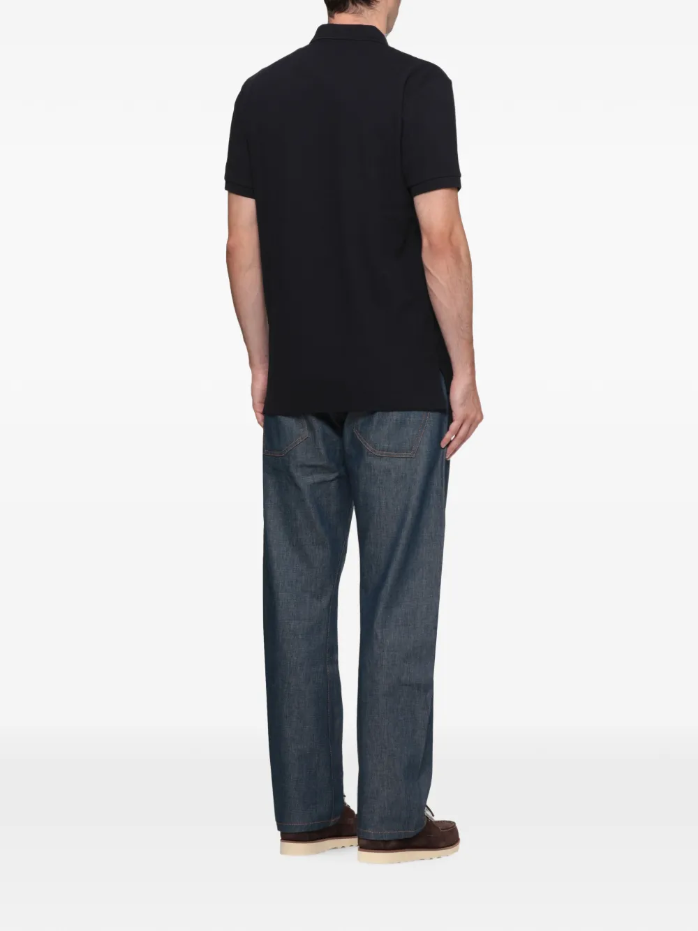 Moschino Katoenen poloshirt met logoprint Zwart