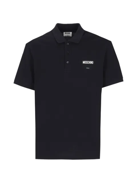 Moschino logo-print cotton polo shirt