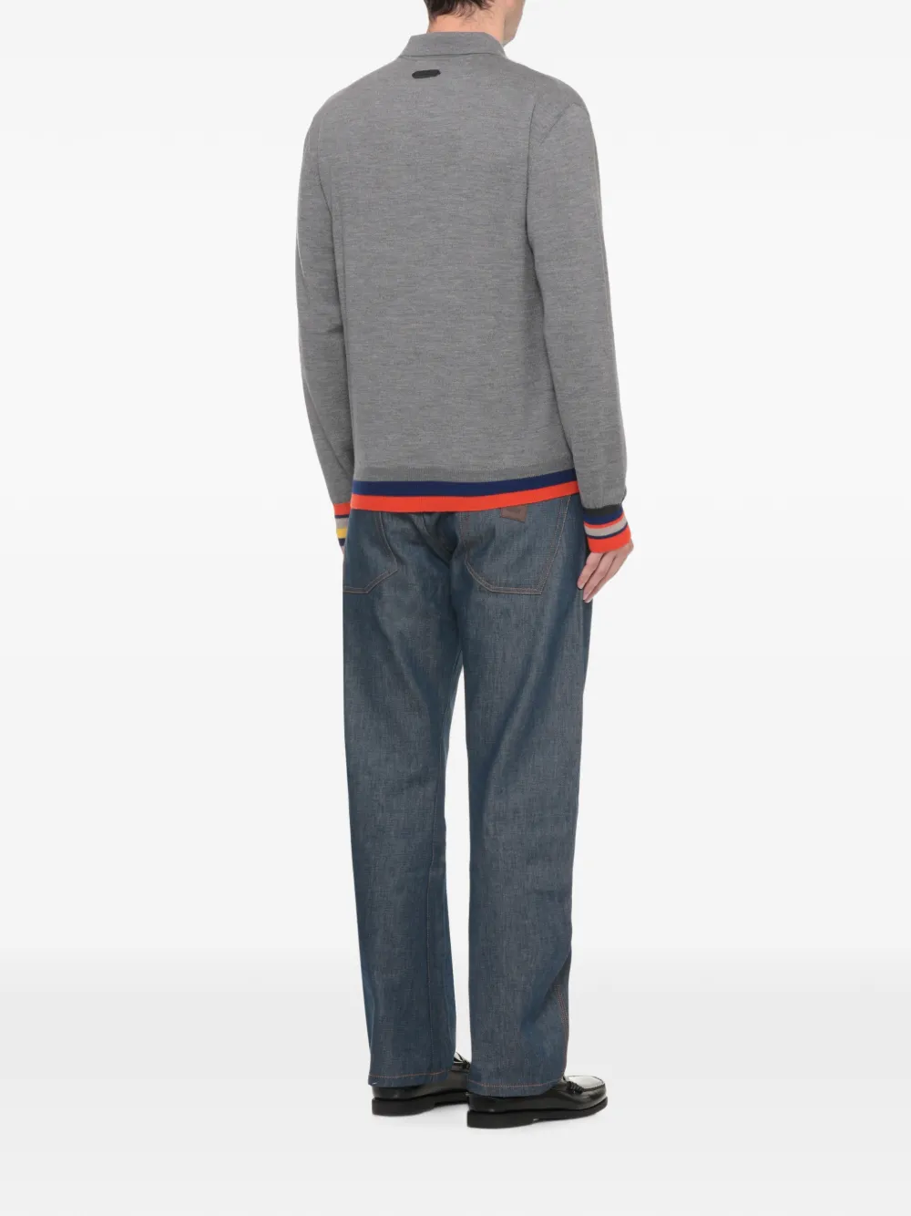Moschino Wollen poloshirt Grijs