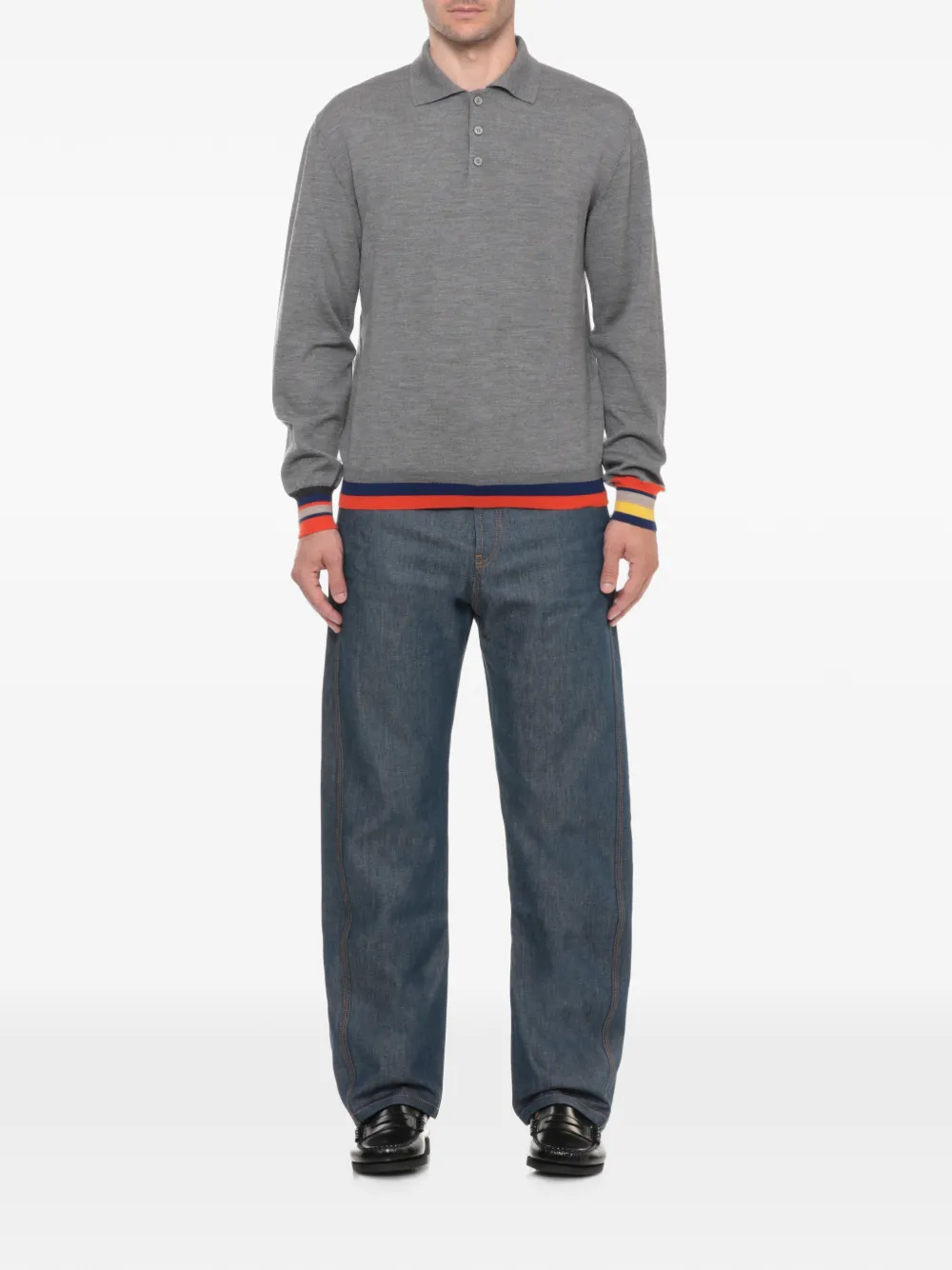 Moschino Wollen poloshirt Grijs