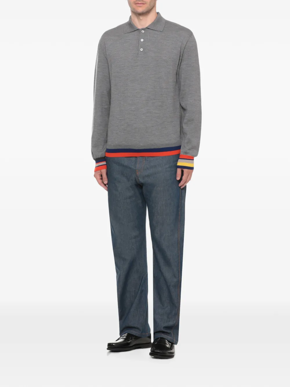 Moschino Wollen poloshirt Grijs