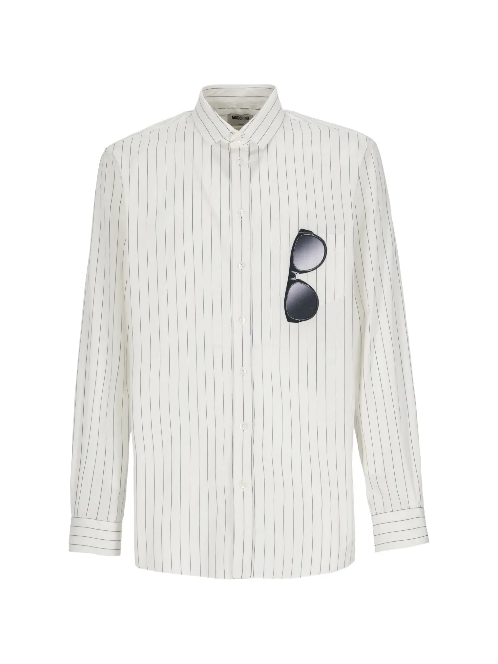 Moschino shirt in printed cotton poplin - Weiß