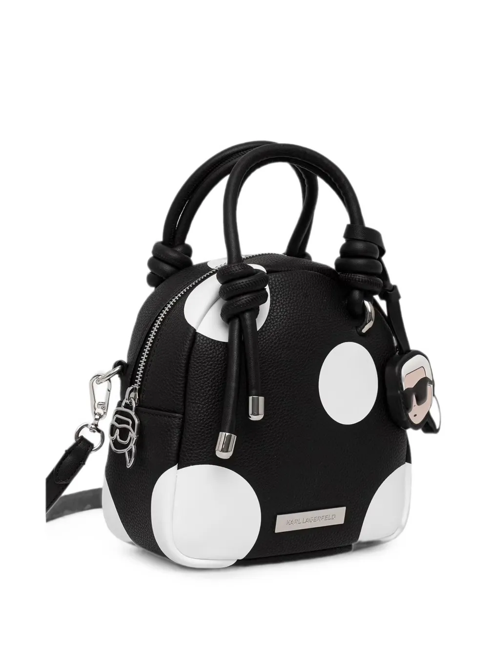Karl Lagerfeld Ikon shopper met stippen Zwart