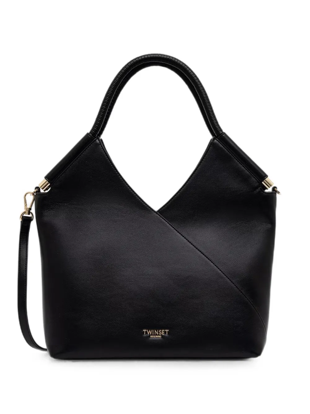 TWINSET logo-plaque wrap-style tote bag - Nero