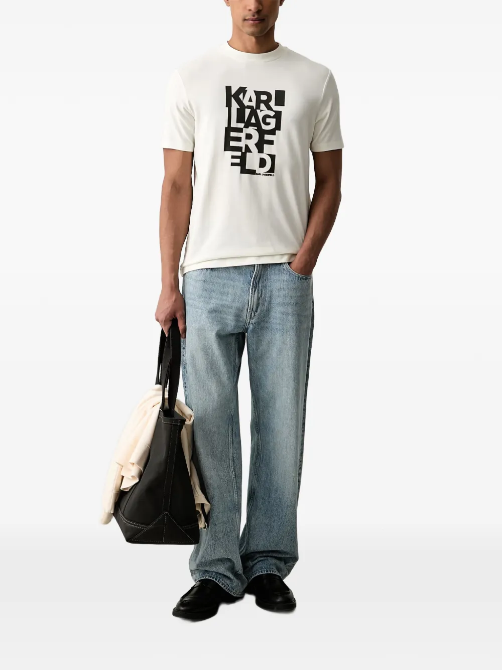 Karl Lagerfeld T-shirt met logoprint Wit