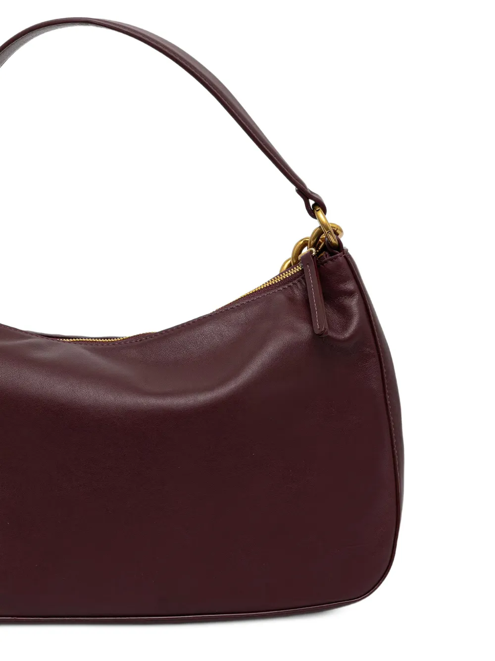 TWINSET Grote Liliane leren tas met bedel Paars