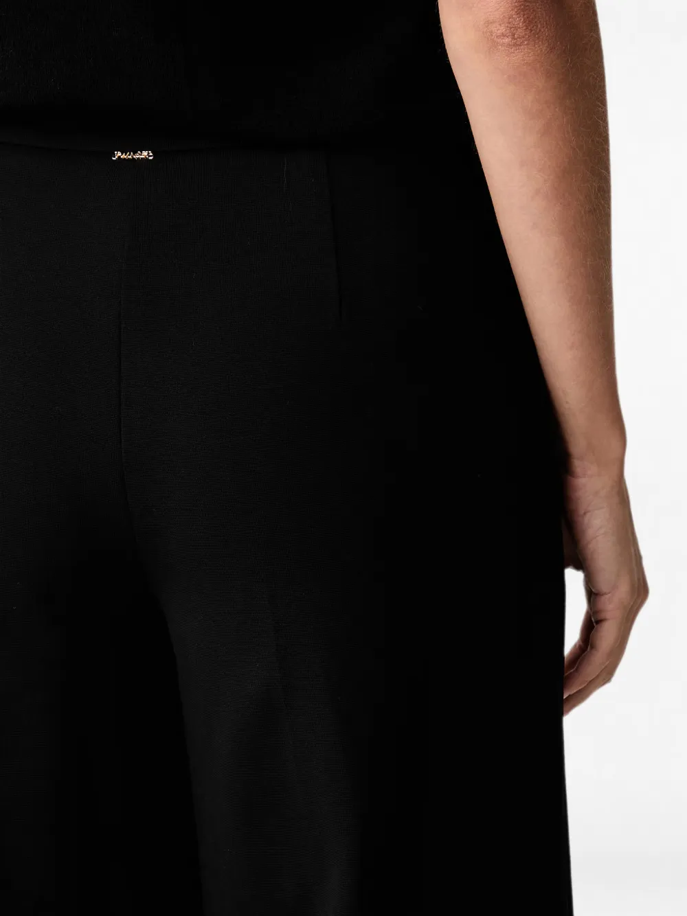 TWINSET cropped wide-leg trousers Zwart