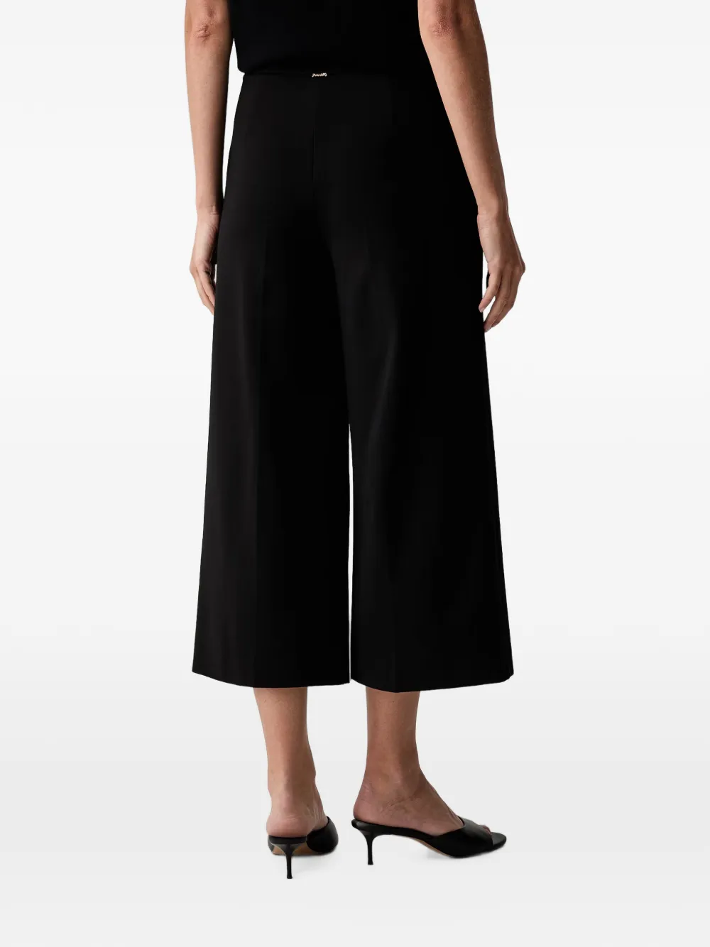 TWINSET cropped wide-leg trousers Zwart