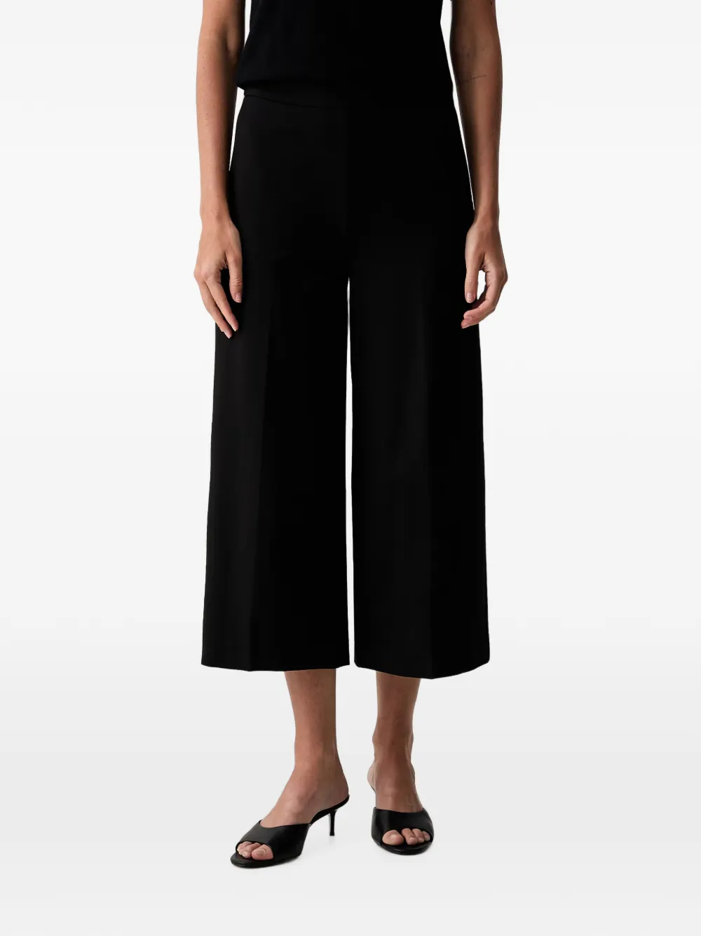 TWINSET cropped wide-leg trousers - Schwarz