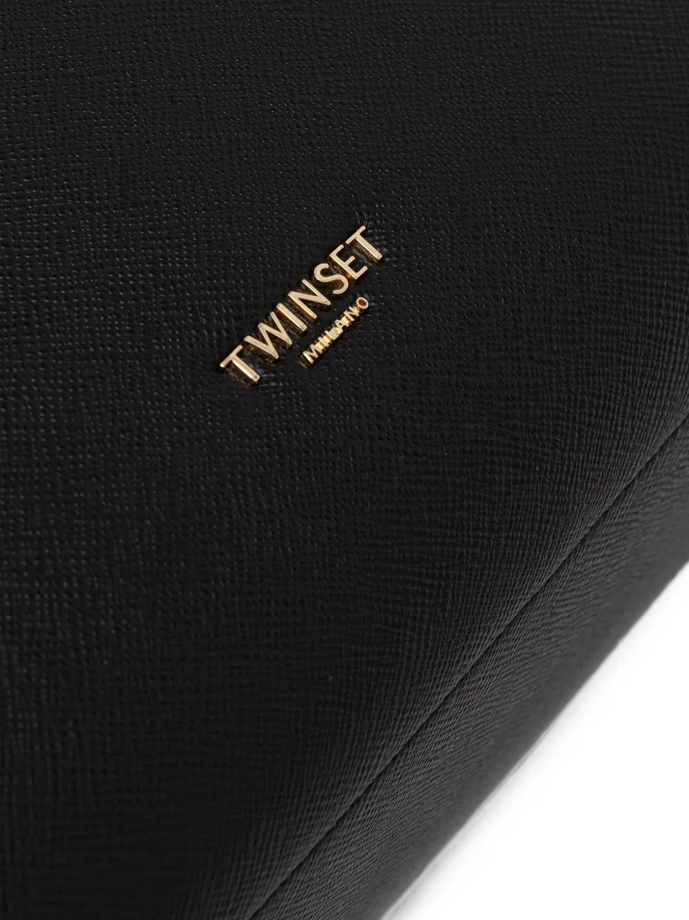 TWINSET Shopper met logoplakkaat Zwart
