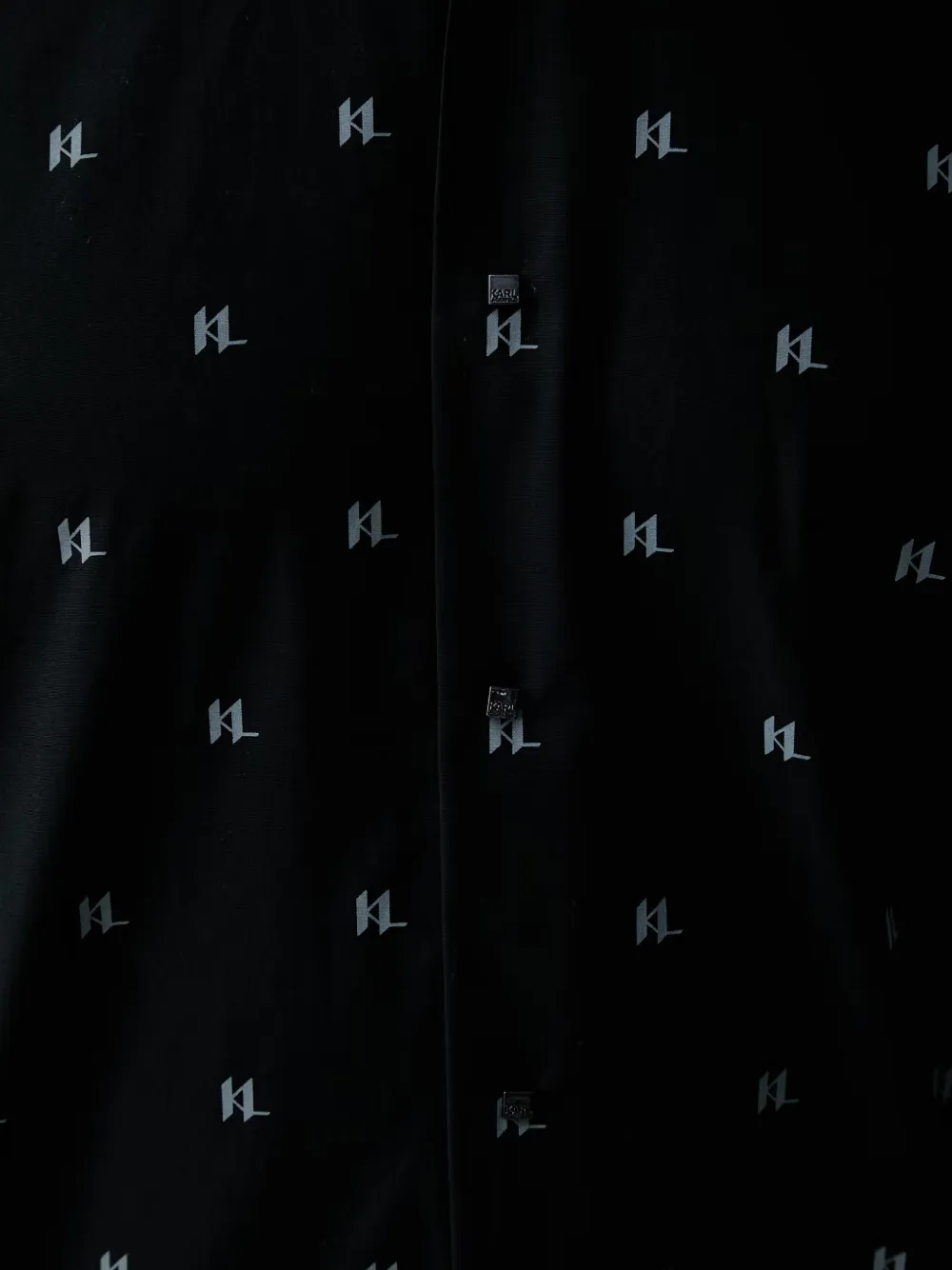 Karl Lagerfeld Overhemd met monogramprint Zwart