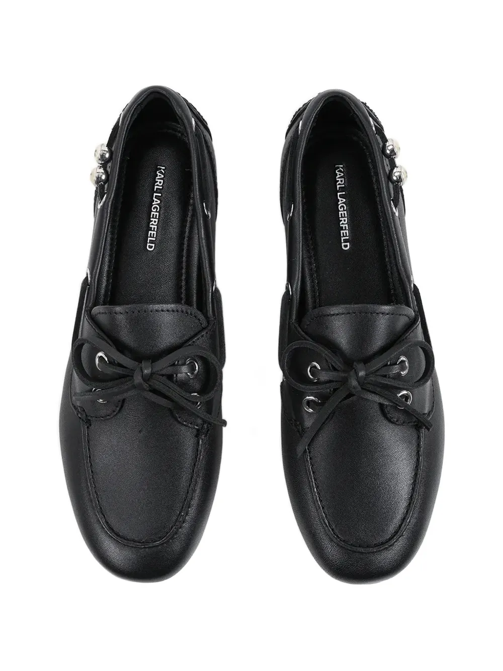 Karl Lagerfeld Loafers verfraaid met parel Zwart