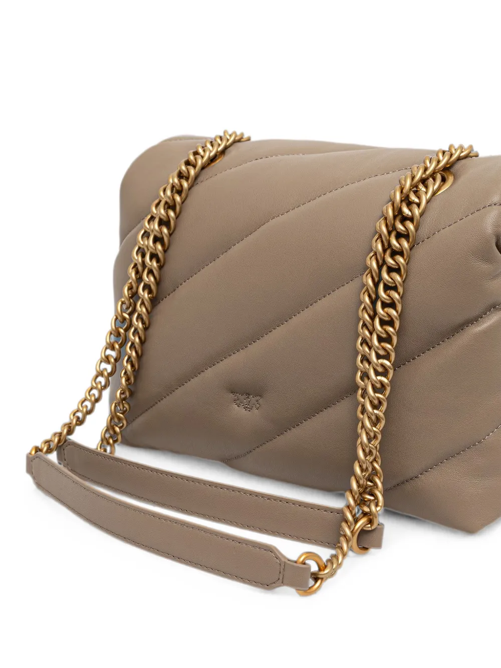 PINKO Love Bird gewatteerde schoudertas Beige