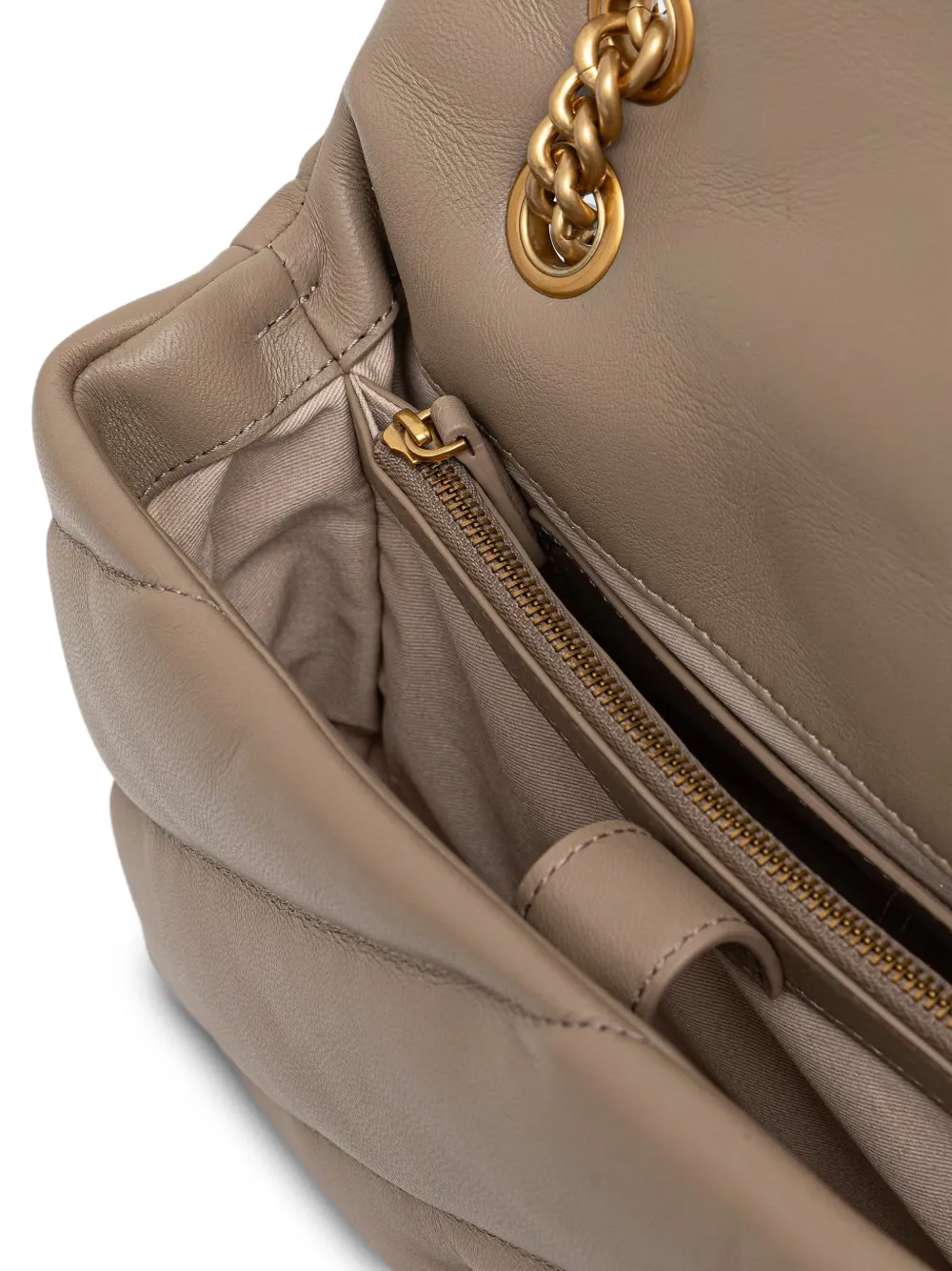 PINKO Love Bird gewatteerde schoudertas Beige